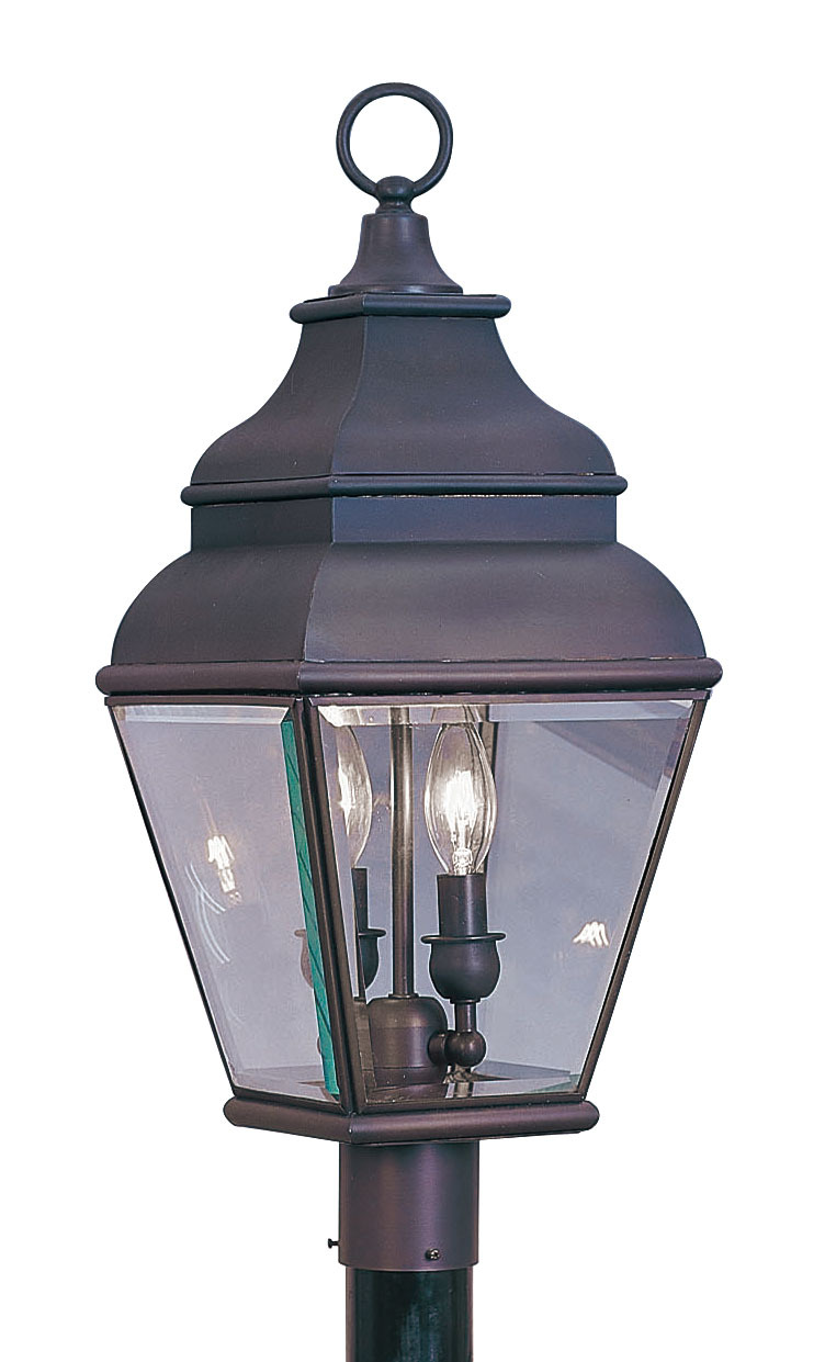 2 Light Bronze Outdoor Post Lantern