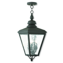 Livex Lighting 2035-04 - 3 Light Black Outdoor Chain-Hang Lantern