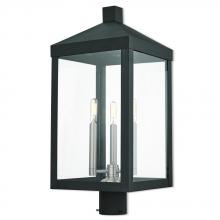 Livex Lighting 20586-04 - 3 Lt BK Outdoor Post Top Lantern