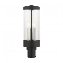 Livex Lighting 20728-14 - 3 Lt Textured Black Outdoor Post Top Lantern