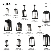 Livex Lighting 20855-04 - 3 Lt Black Outdoor Wall Lantern