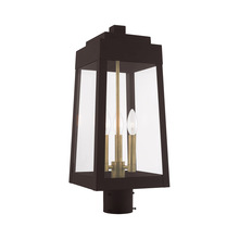 Livex Lighting 20856-07 - 3 Lt Bronze Outdoor Post Top Lantern