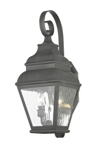 Livex Lighting 2602-61 - 2 Light Charcoal Outdoor Wall Lantern