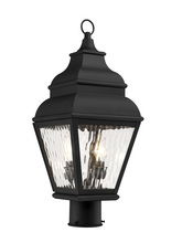 Livex Lighting 2603-04 - 2 Light Black Outdoor Post Lantern