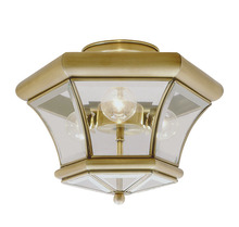 Livex Lighting 4083-01 - 3 Light Antique Brass Ceiling Mount