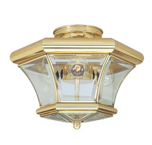 Livex Lighting 4083-02 - 3 Light Polished Brass Ceiling Mount