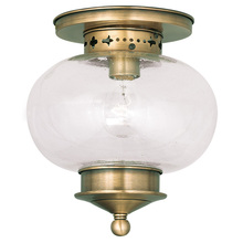 Livex Lighting 5036-01 - 1 Light Antique Brass Ceiling Mount