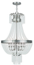 Livex Lighting 51856-91 - 6 Light Brushed Nickel Pendant Chandelier