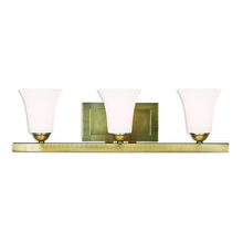 Livex Lighting 6493-01 - 3 Light Antique Brass Bath Vanity