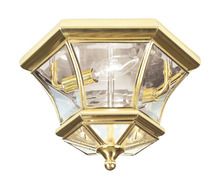 Livex Lighting 7052-02 - 2 Light Polished Brass Ceiling Mount