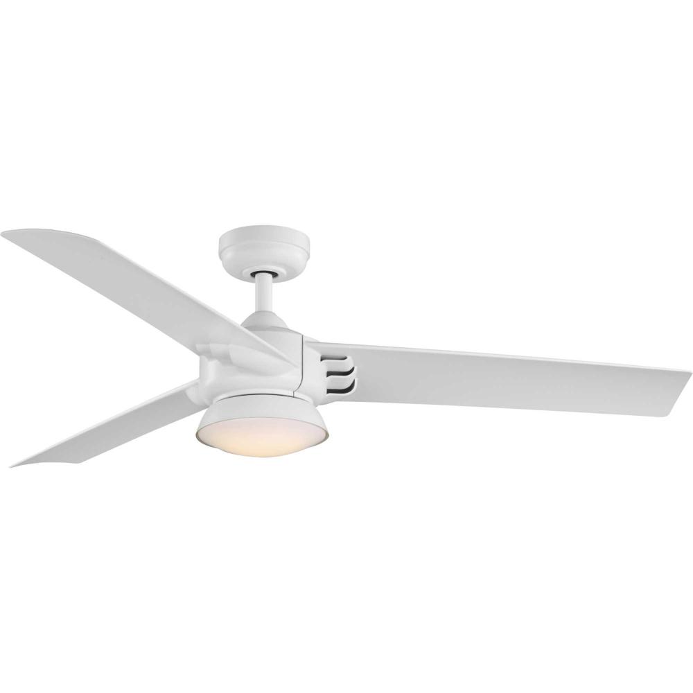Edwidge Collection 3-Blade White 52-Inch DC Motor LED Contemporary Ceiling Fan