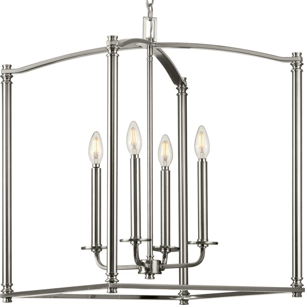 Winslett Collection Brushed Nickel Four-Light Foyer