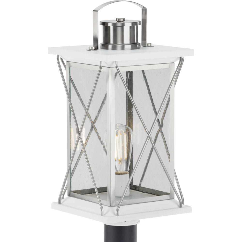 Barlowe Collection Stainless Steel One-Light Post Lantern