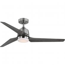 Progress P250094-009-30 - Upshur Collection 52 in. Brushed Nickel Transitional Ceiling Fan with LED Light Kit