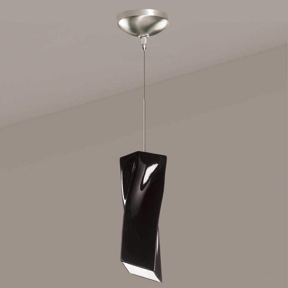 Twister Low Voltage Mini Pendant Black Gloss (12V Dimmable MR16 LED (Bulb included))