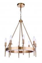 Craftmade 54328-SB - Larrson 8 Light Chandelier in Satin Brass