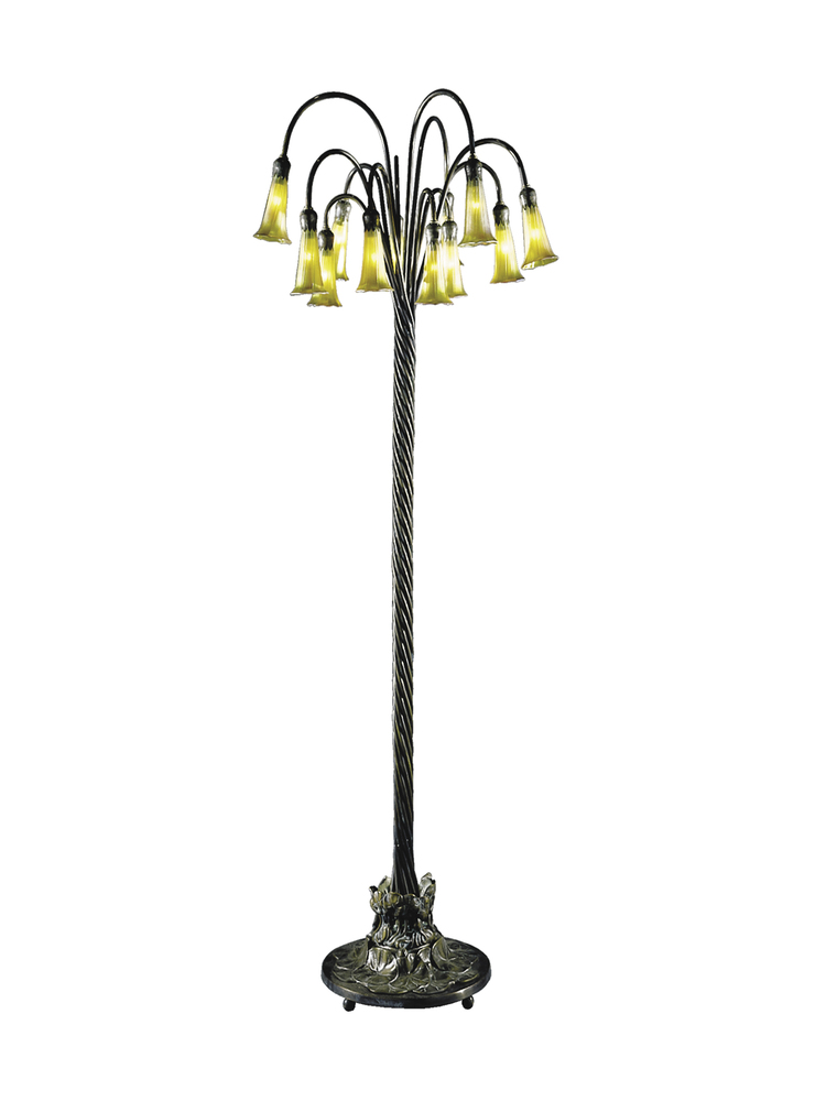 12-Light Gold Lily Floor Lamp
