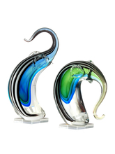 Dale Tiffany AS13076 - 2-Piece Deco Elephant Handcrafted Art Glass Figurine