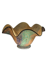 Dale Tiffany AV12037 - Crackle Ruffle Hand Blown Art Glass Bowl