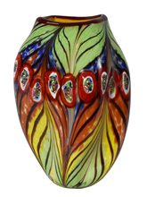 Dale Tiffany AV15209 - Peacock Feather Hand Blown Art Glass Vase