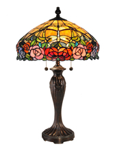 Dale Tiffany TT15097 - Zenia Rose Tiffany Table Lamp