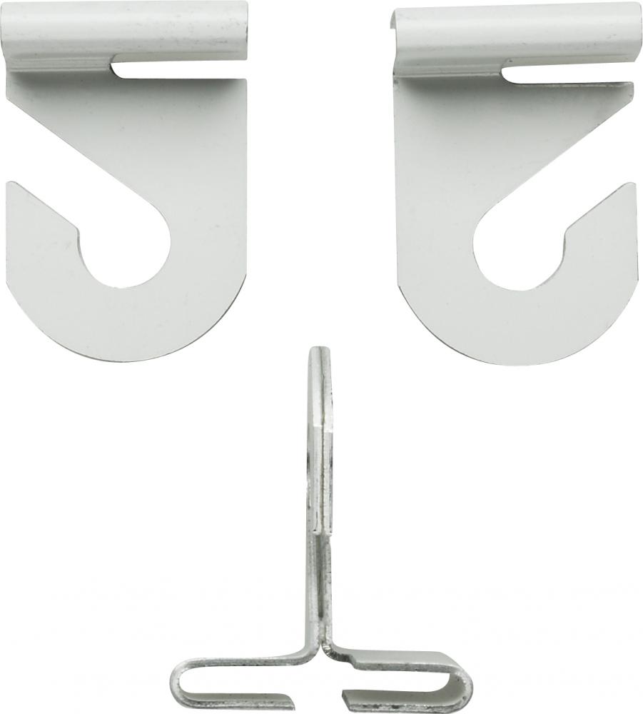 Drop Ceiling Hook Set; White Finish; Contains 2 Sets Per Bag; No Hardware Needed