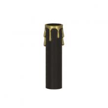 Satco Products Inc. 90/368 - 3" BLCK/GOLD DRIP STD. CANDLE