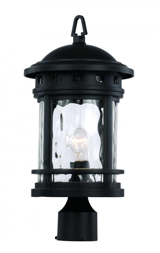 Boardwalk Collection 1-Light, Ring Top Lantern Head with Water Glass