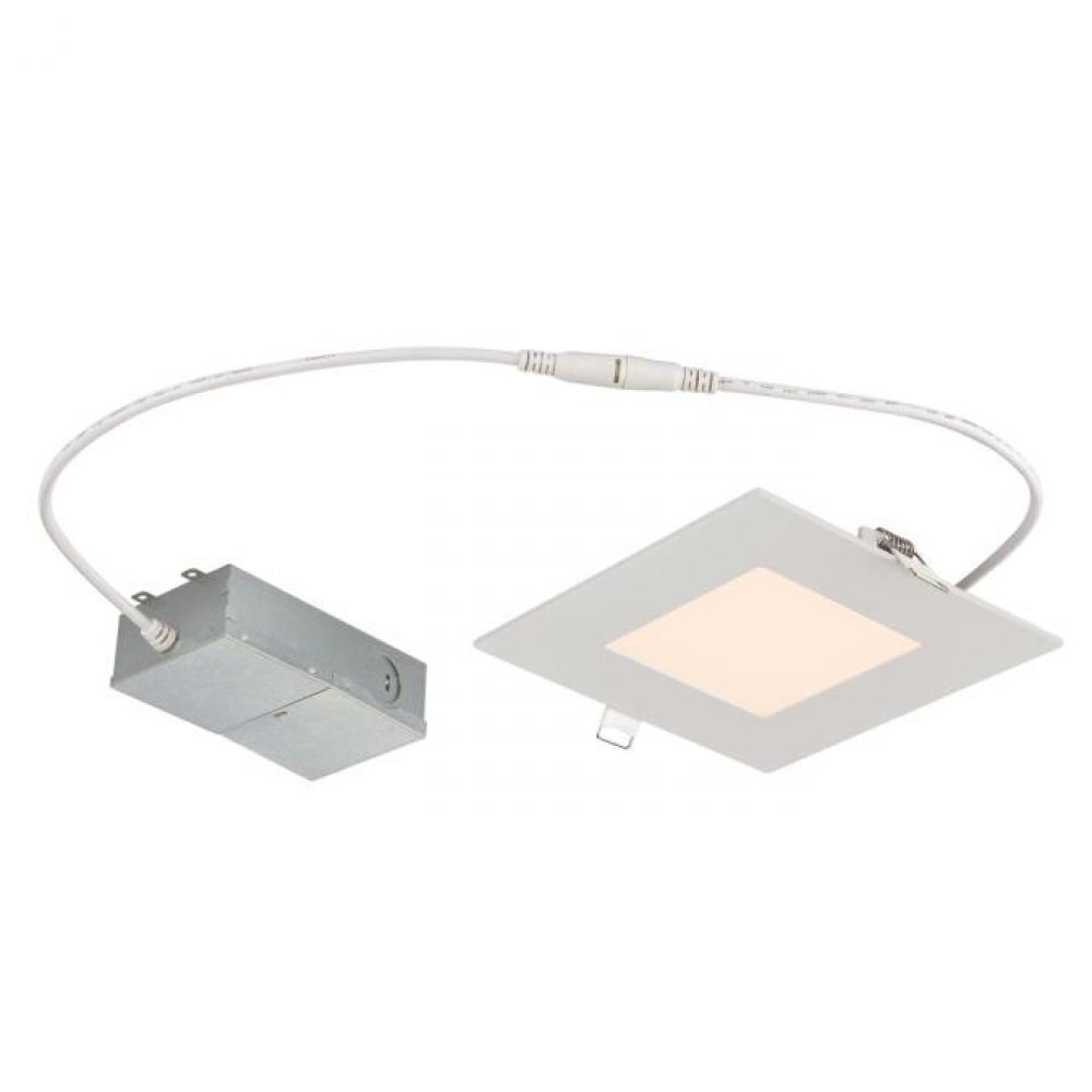 12W Slim Square Recessed LED Downlight 6" Dimmable 3000K, 120 Volt, Box