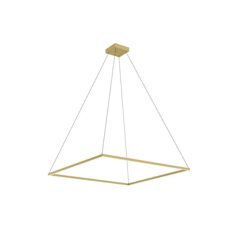 Piazza 48-in Brushed Gold LED Pendant