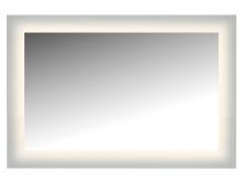 CAL Lighting LM4WG-C3624 - LED Lighted Mirror Wall Glow Style With Frosted Glass To The Edge, 36" X 24" With Easy Cleat