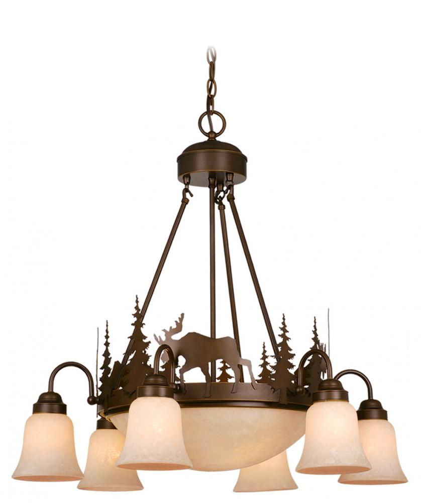 Yellowstone 9L Moose Chandelier Burnished Bronze