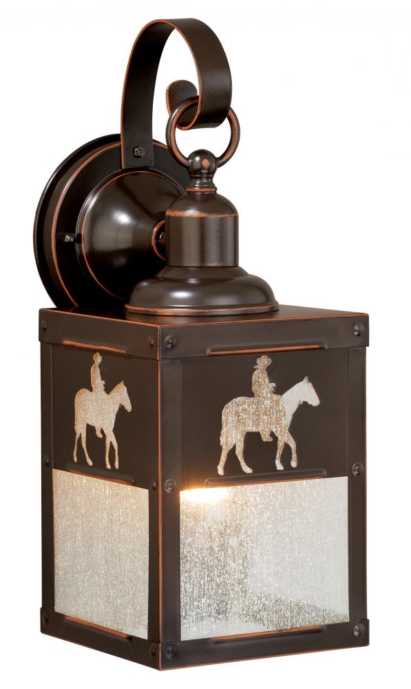 Trail 5-in Horse Outdoor Wall Light Burnished Bronze