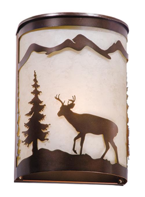 Bryce 8-in Deer Wall Light Burnished Bronze