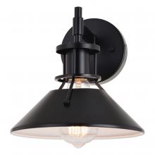 Vaxcel International W0415 - Canton 8.75-in. Wall Light Black and Matte White
