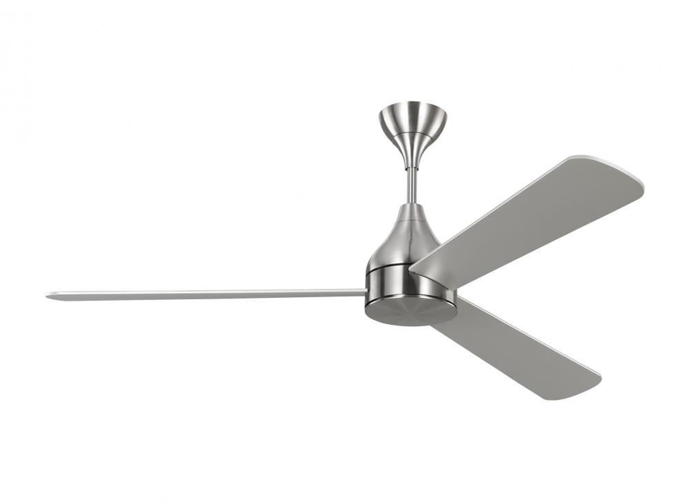 Streaming Smart 60" Dimmable Indoor/Outdoor Integrated LED Brushed Steel Ceiling Fan