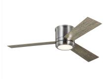 Visual Comfort & Co. Fan Collection 3CLMR56BSLGD-V1 - Clarity 56 LED - Brushed Steel w LGWO Blades