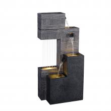 Kenroy Home 51129BLGR - Block Fall Tiered Floor Fountain