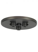 Visual Comfort & Co. Architectural Collection 700TDMRD3TB - Line-Voltage Mini Canopy 3 Port Round