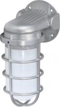 Nuvo SF76/620 - 1 Light - 10'' Vapor Proof - Wall Mount with Frosted Glass - Metallic Silver Finish