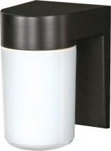 Nuvo SF77/137 - 1 Light - 8" Utility Wall with White Glass - Black Finish