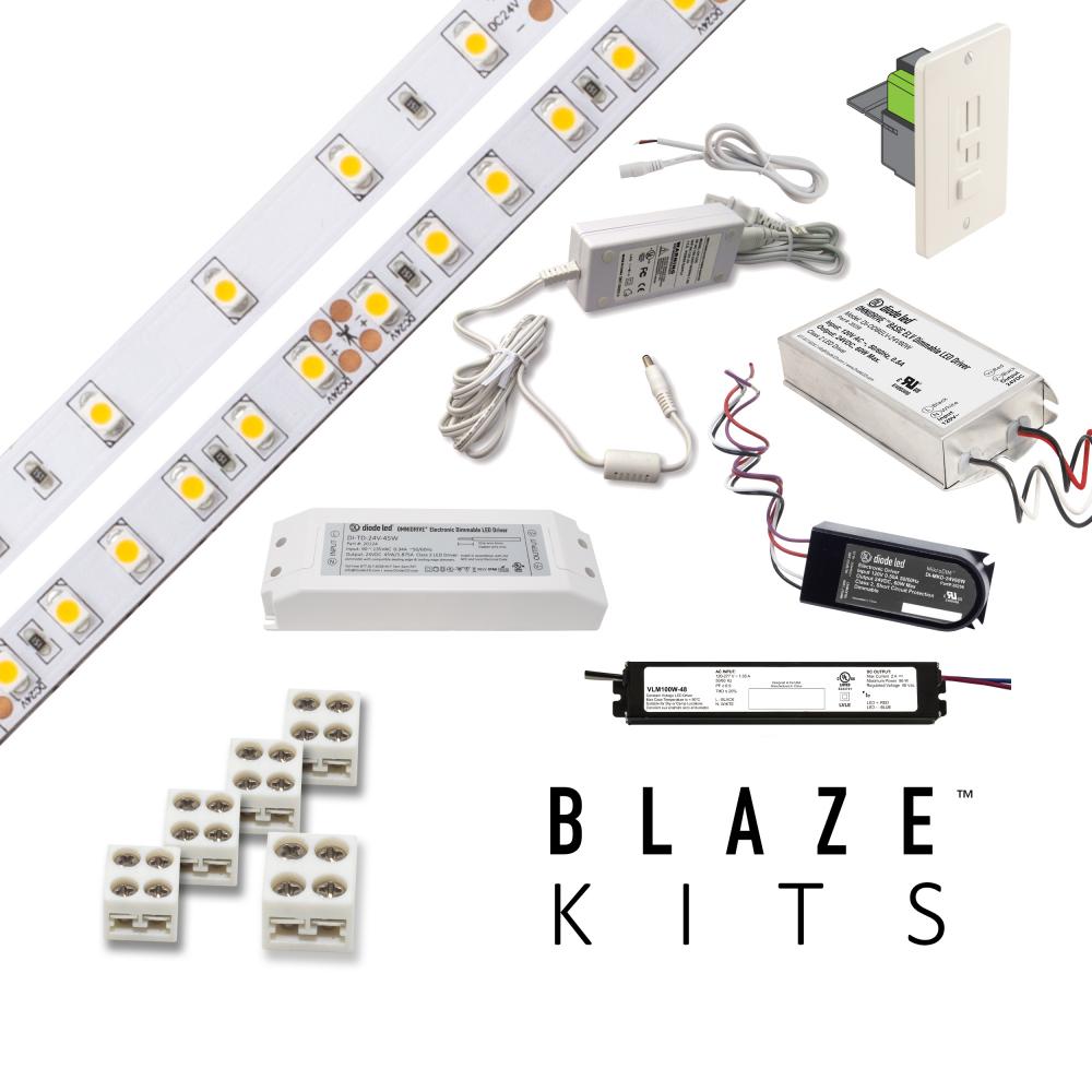 Blaze 100 LED Tape Light, 24V, 4200K, 16.4 ft. Spool with 60W Omnidrive Basics ELV