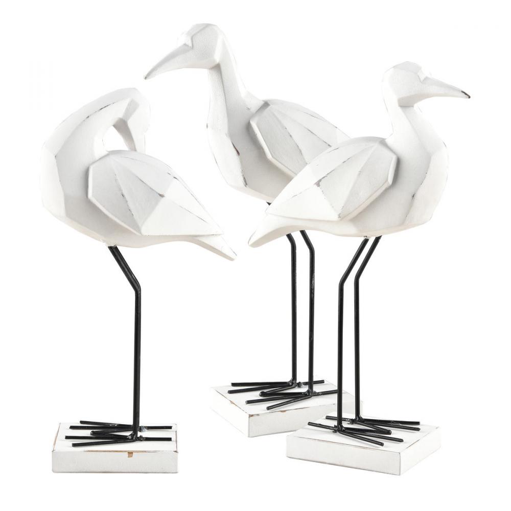 Carroll Bird Sculpture - Set of 3 (4 pack)
