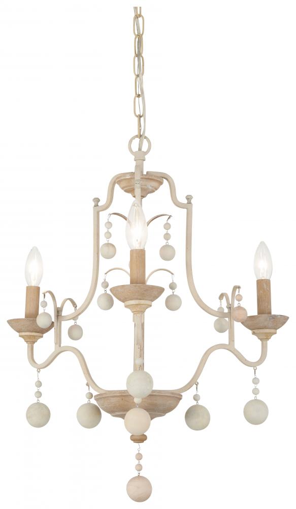 COLONIAL CHARM - 3 LIGHT CHANDELIER