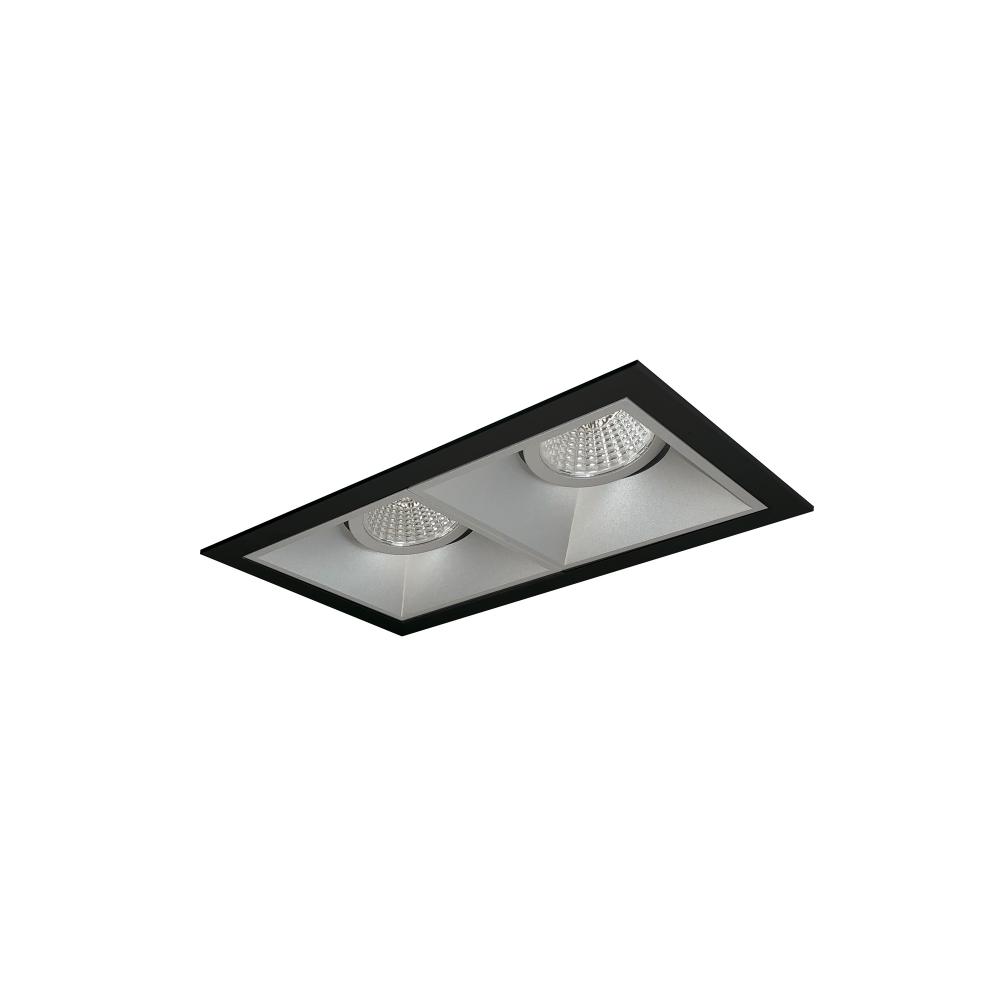 Iolite MLS 2-Head Trim Kit, Black Flange, 5000K, 1000lm, Haze Fixed Downlt. Trims