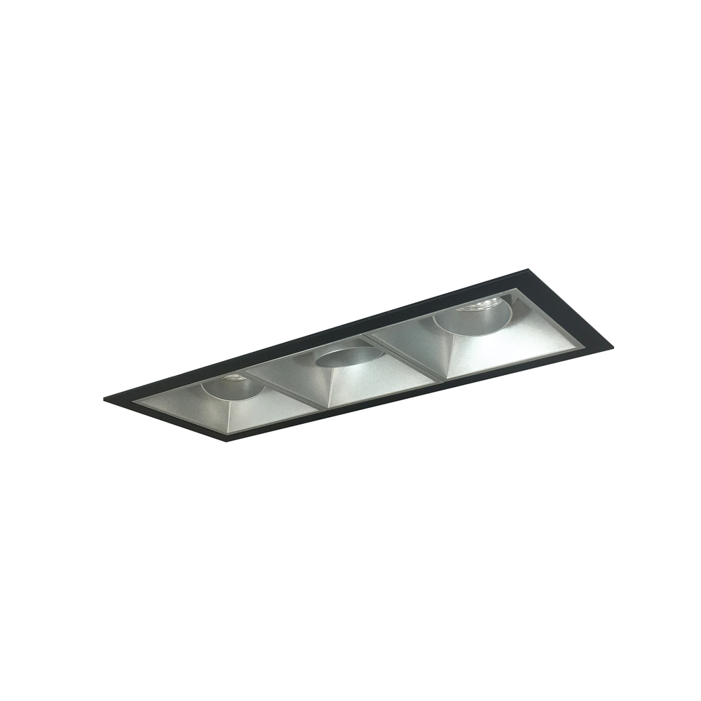 Iolite MLS 3-Head Trim Kit, Black Flange, 3000K, 1000lm, Haze Adj. Snoot/Fixed Downlt. Trims
