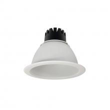 Nora NC3-61L130FMPW/EMI - 6" Sapphire III Round Open Reflector for Integral EM Test Switch, 900lm, 3000K, Flood Optic,