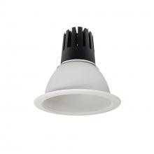 Nora NC3-61L527FMPW/EMI - 6" Sapphire III Round Open Reflector for Integral EM Test Switch, 4500lm, 2700K, Flood Optic,