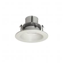 Nora NLCBC2-45235WW/10 - 4" Cobalt Click Round Retrofit Baffle, 1000lm / 12W, 3500K, White Baffle / White Flange