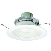 Nora NLCBC2-65235WW/10 - 6" Cobalt Click Round Retrofit Baffle, 1000lm / 12W, 3500K, White Baffle / White Flange